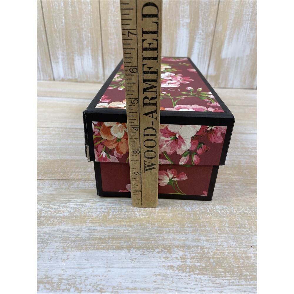 Gucci Floral Pink Blooms Accessories Storage Box 12.5 x 5.5 x 4.25 BOX ONLY - Picture 10 of 11